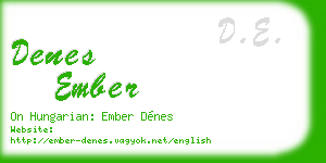 denes ember business card