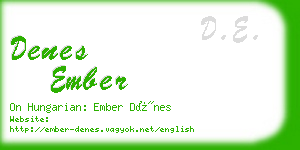 denes ember business card